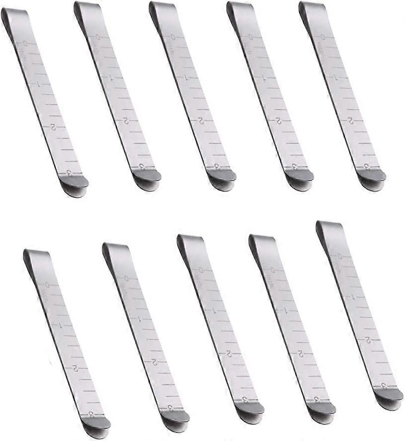 Ensemble de 10 pinces à coudre, pinces à ourlet en acier inoxydable, pinces à coudre avec règle de mesure
