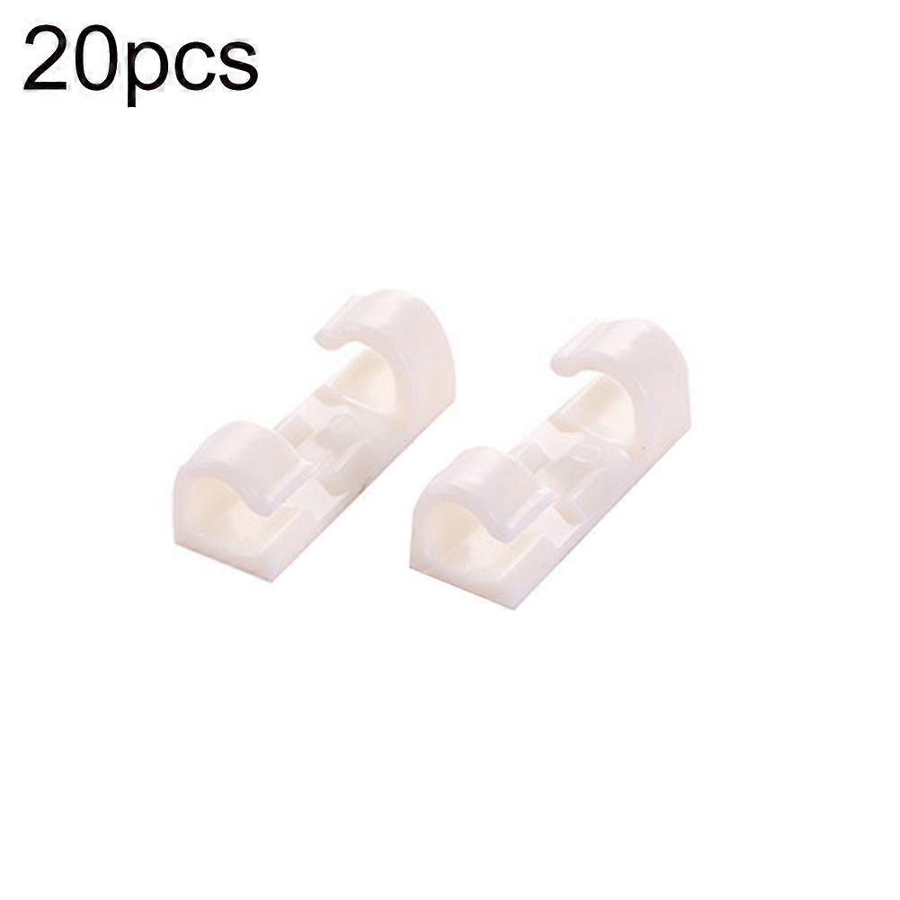 20Pcs Self-adhesive Cable Clip Clamp Wire Buckle Line Fastener Organizer Fixer Home Office Storage Data Line Clip