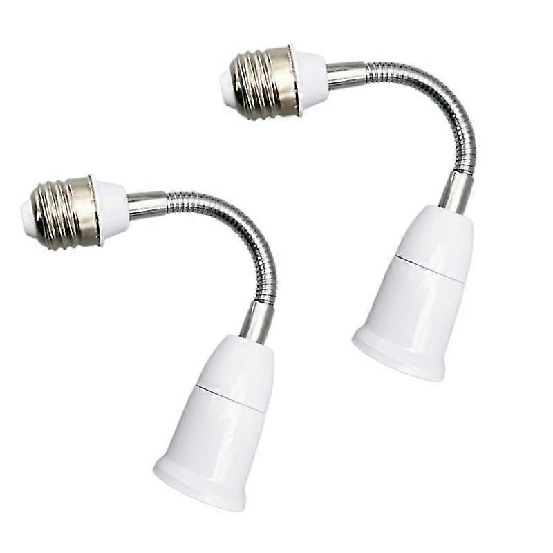 2pcs Light Bulb Holder E27 Flexible Extension Adapter Light Bulb Screw Socket Converter