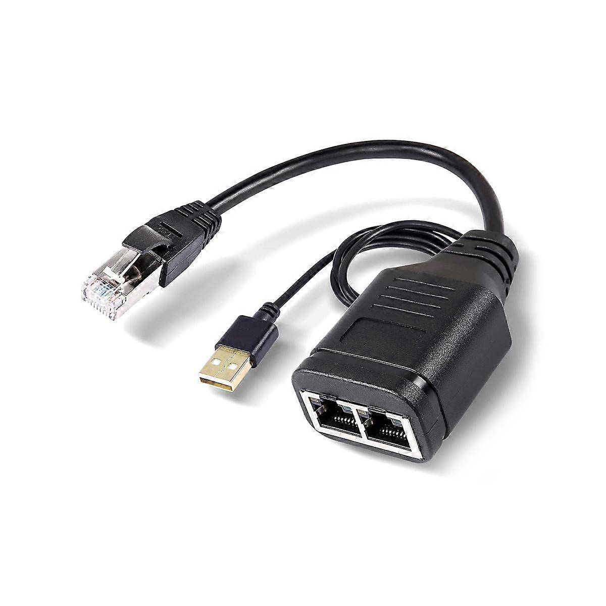 Male 1 to 2 Adapter Cable Network Hundred Megabit Network Sharer RJ45 Multifunctional 1 to 2 Networ