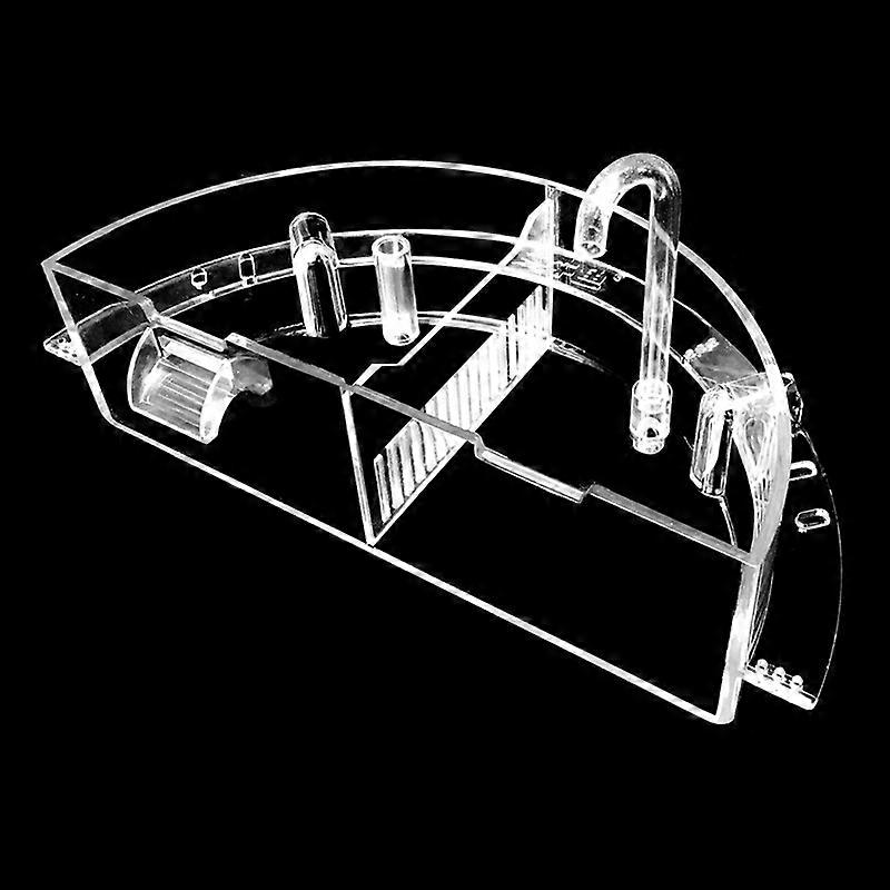 Aquarium External Filter Box Acrylic External Hanging Water Purifier for Round Fish Tank