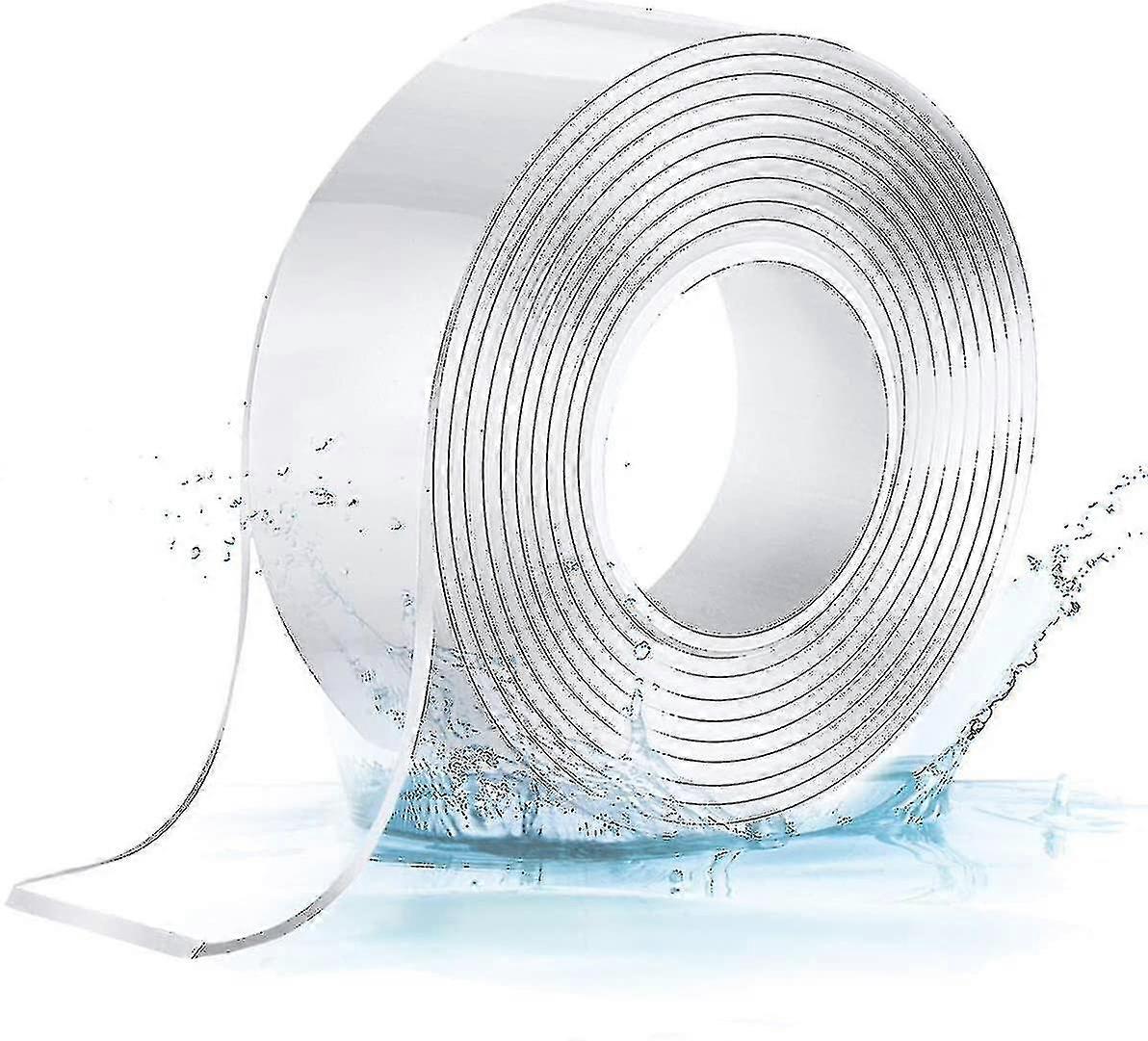 Nano Tape, Multifonctionnel Nano Antidérapant Double Face Ruban Transparent Sans Trace Double Face Gel Clear Tape Lavable Réutilisable Ruban Adhésif Pour La Maison