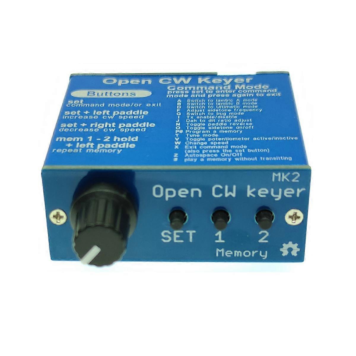 Open CW Keyer MK2 Finished with Aluminum Shell CW Keyer MK2 KIT CW Speed Adjustable From 1 to 999 W