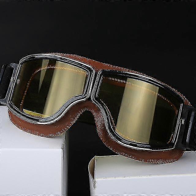 Deri Gözlükler Vintage Motosiklet Gözlükleri Vintage Motosiklet Gözlükleri Retro Jet Kask Gözlükleri