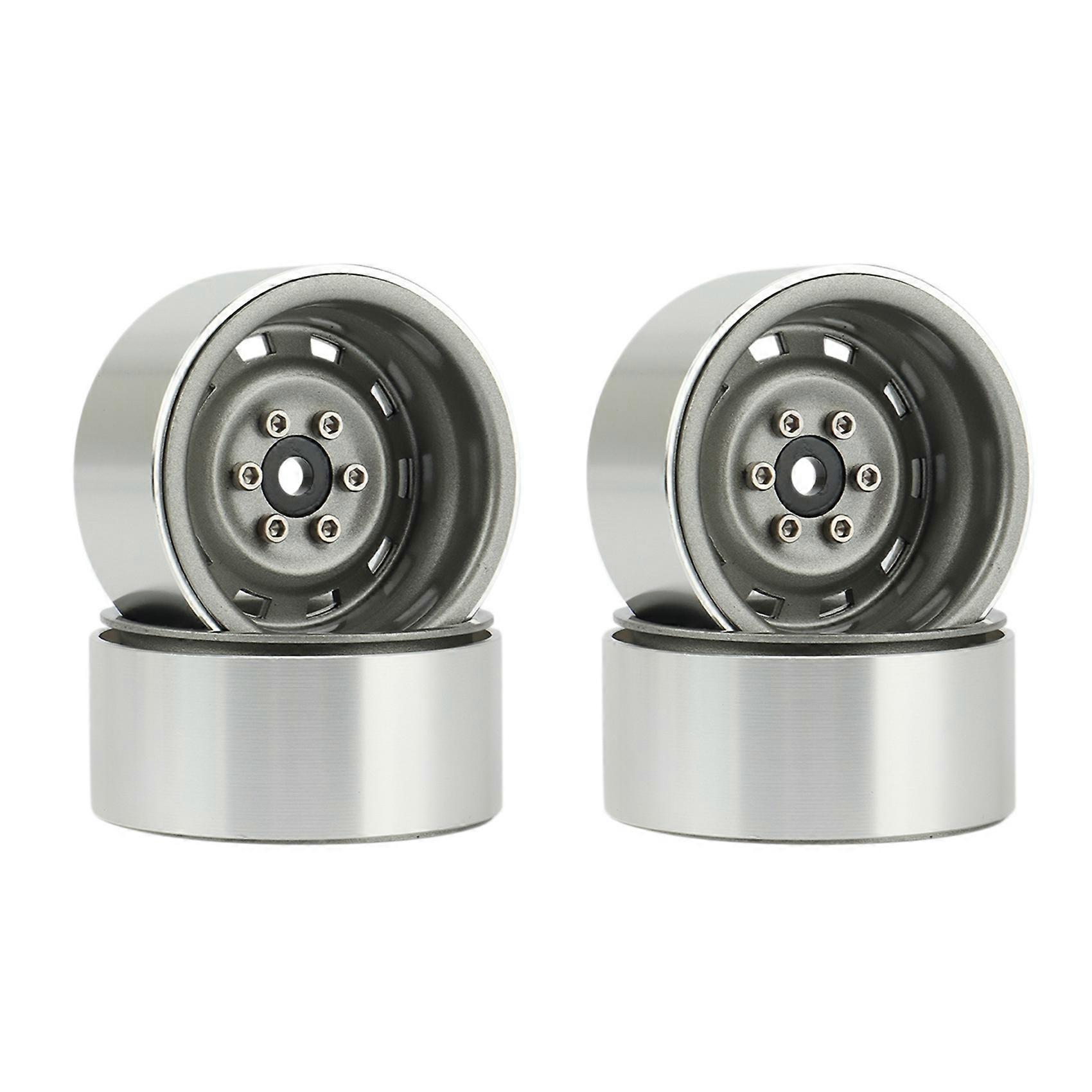 4PCS Rally 1.9 Metal Beadlock Wheel Hub Rim for 1/10 RC Crawler Axial SCX10 90046 AXI03007 TRX4 D90