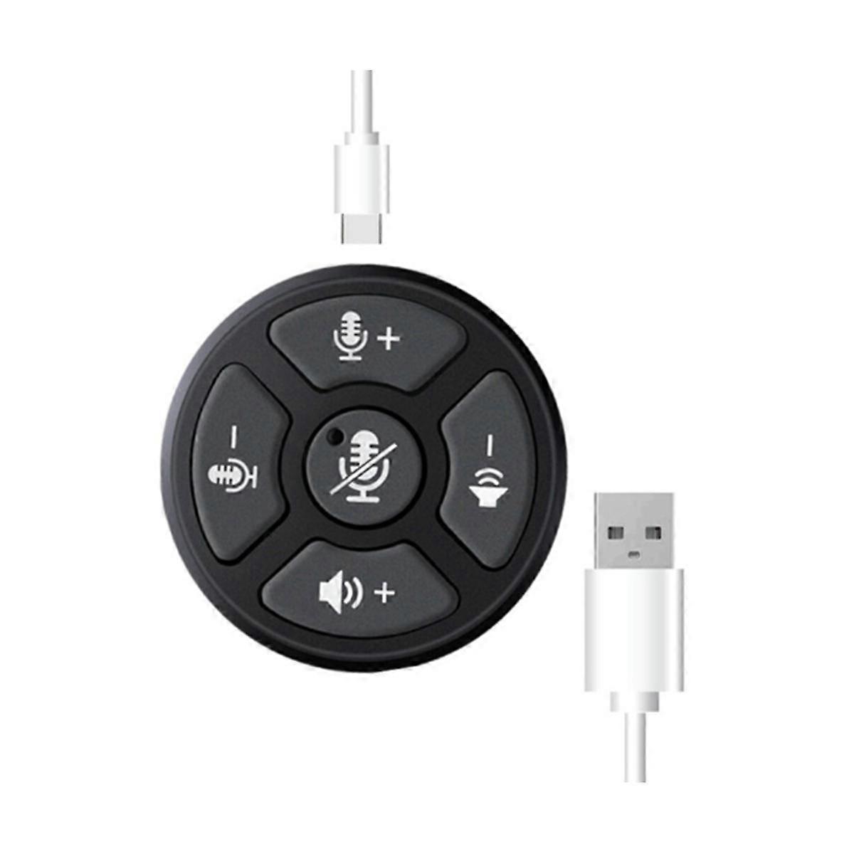 USB Speakerphone 360 Voice Pickup USB Type C-A Microphone for Home Office, Smart Voice Enhancement
