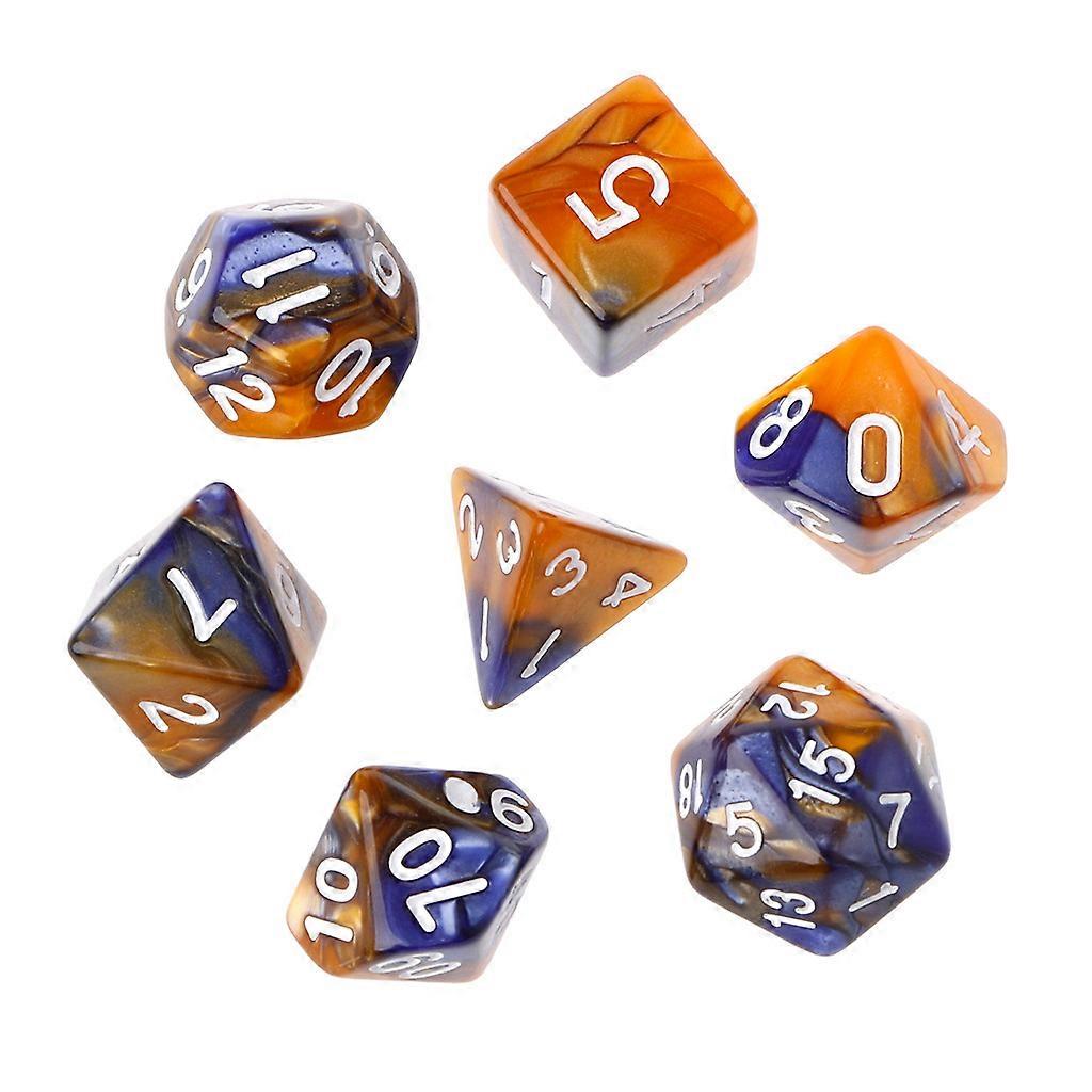 7pcs/Set Acrylic Polyhedral Dice For TRPG Board Game D4-D20