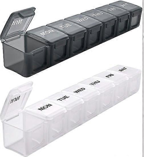 Extra Large Weekly Pill Organizer 2 Pcs, Daily Pill Cases