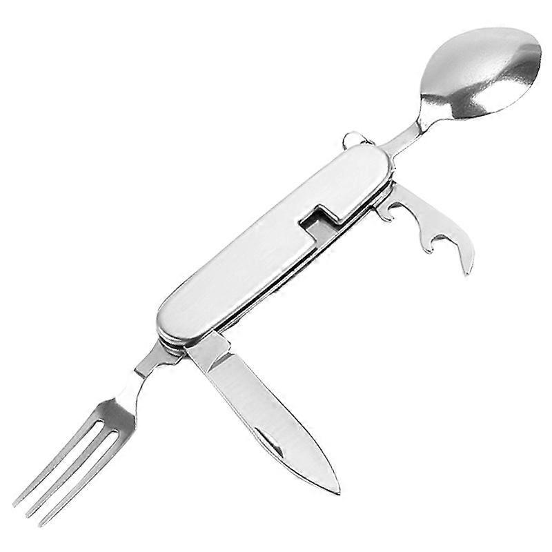 1pc Stainless Steel Multi-Function Camping