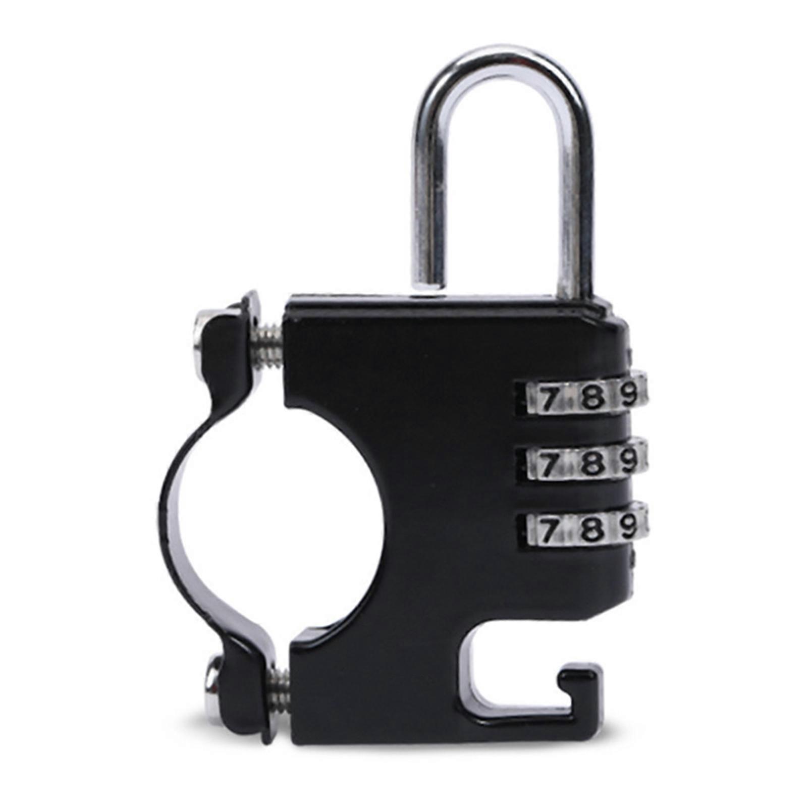 1 Set Cycling Helmet Lock High Hardness Multi-function Water Proof Anti-theft Electric Vehicle Fixed Hook Combination Lock Motorcycle Use Kaesi