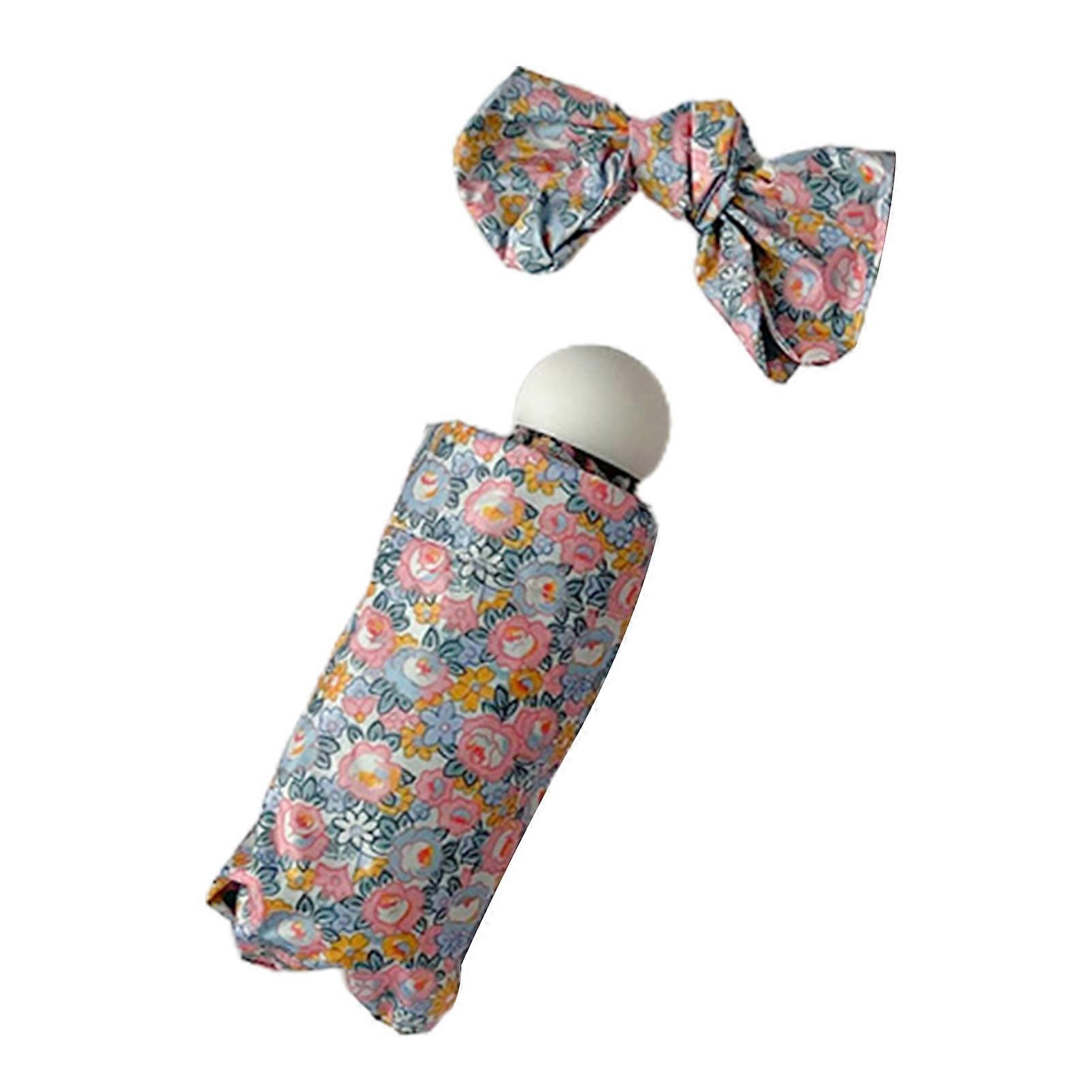Compact Mini Folding Travel Umbrella Lightweight UV Protection Retro Floral Design Ideal for Women And Girls KAESI