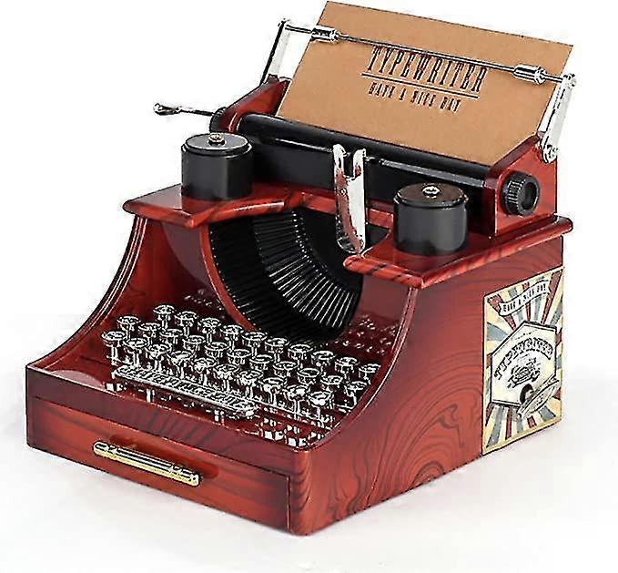 Mini Retro Stijl Typewriter Clockwork Music Box
