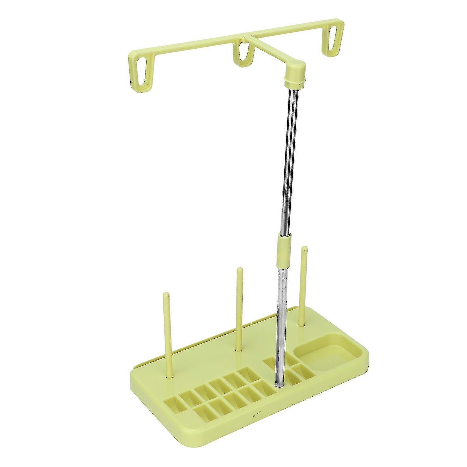 Thread Rack for Household Sewing Machine Removable Spool Holder with 3 Spools Yellow