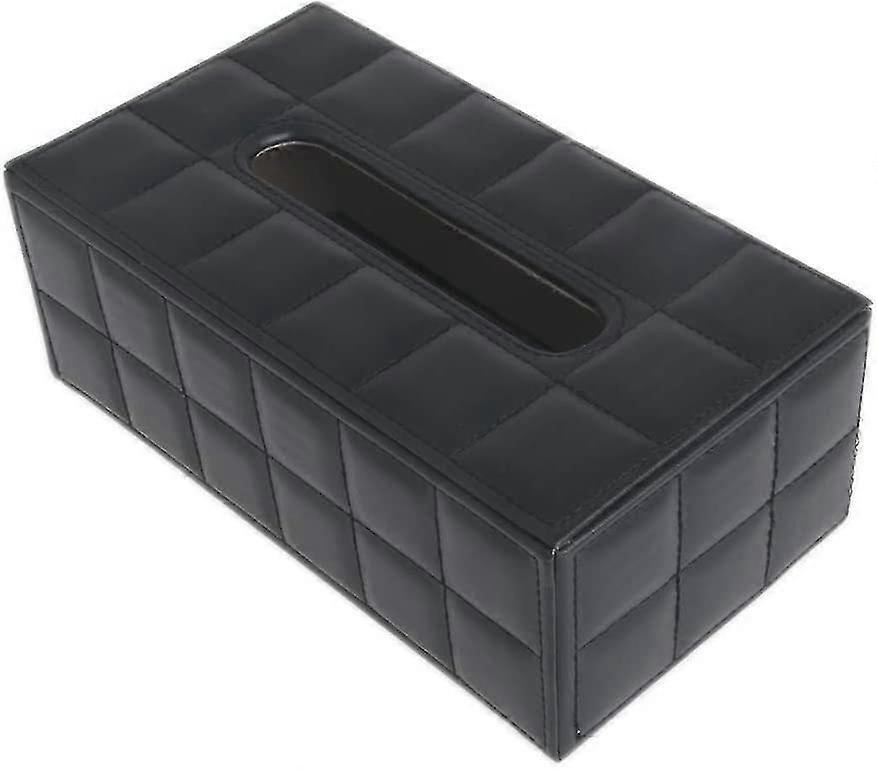 durable pu leather rectangular tissue box for home, office, car