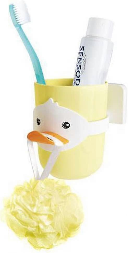 kids toothbrush holder wall mounted(yellow)
