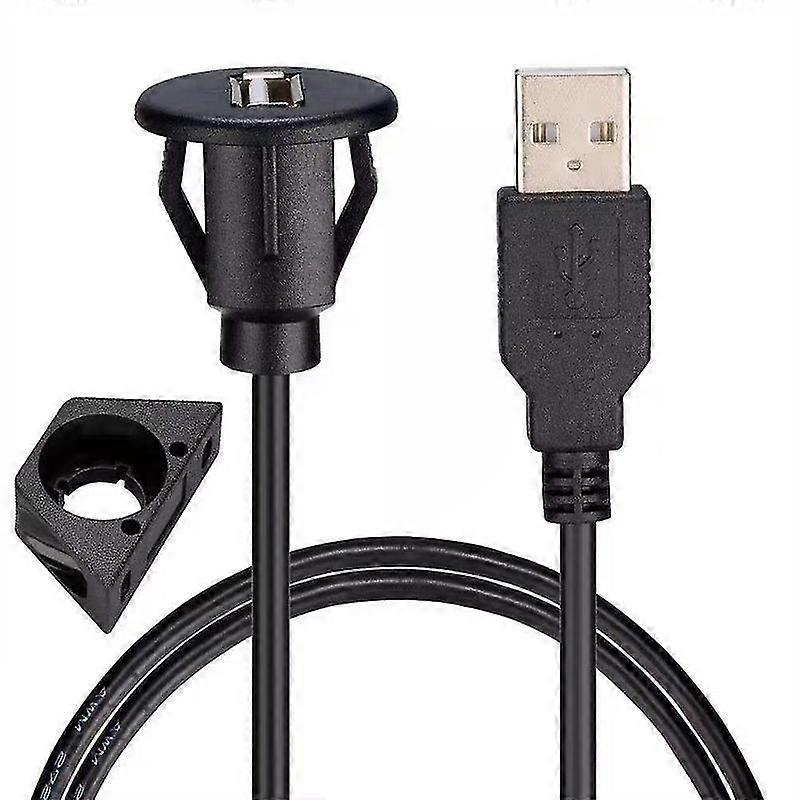 Professional Car Dash Board Mount Usb 2.0 Socket Panel Extension Cable