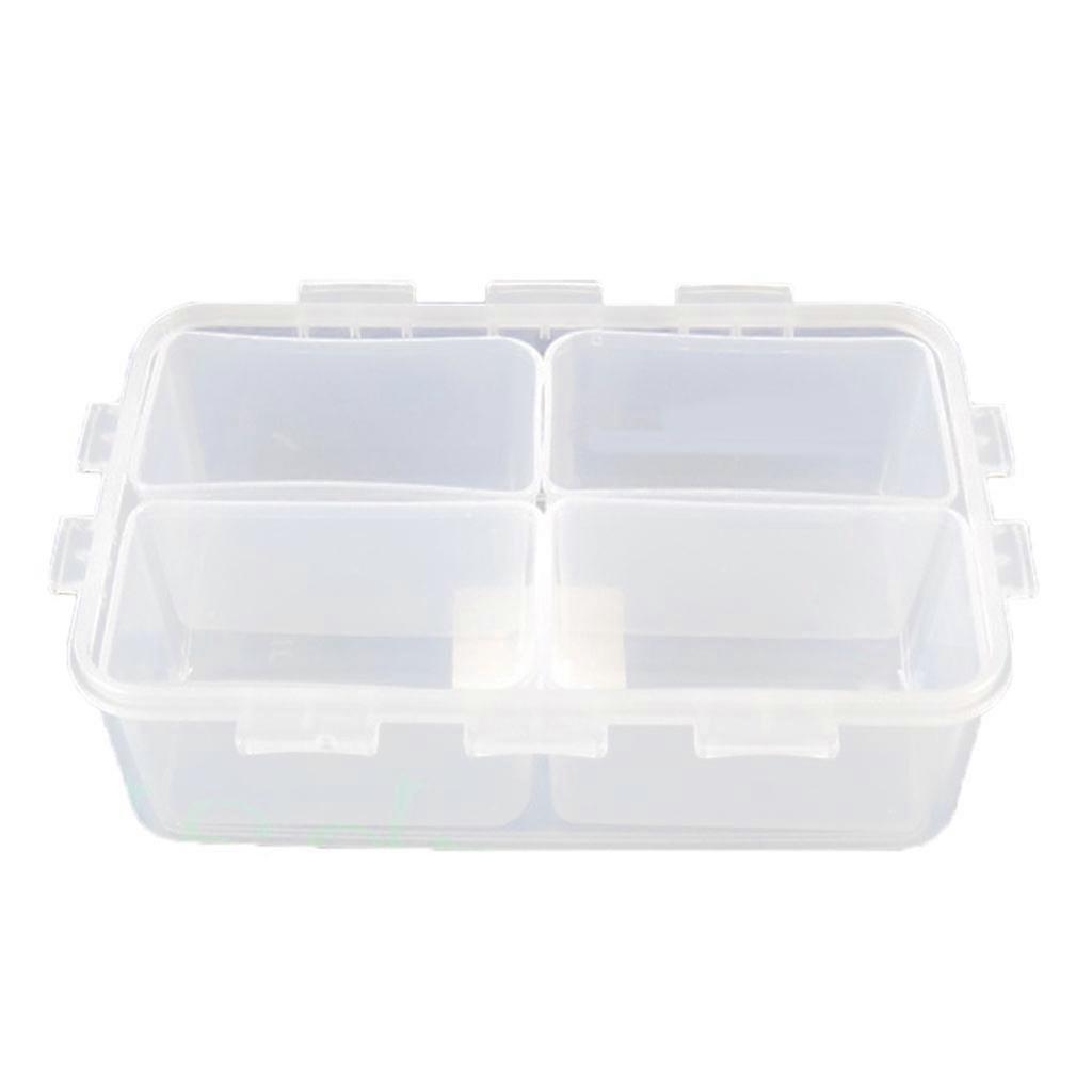Multi-purpose 4 Grid Storage Box Case Container Crisper Shop Home Aid Box
