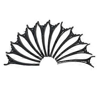 12 Black Salon Hair Clips Alligator Section Clamp Hairpins per lo styling dei capelli