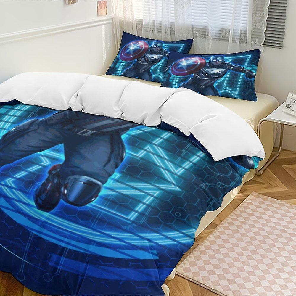Bedding set WM599 Captain America Bedding Comforter Sets, 3-Piece Bedding Set Soft Warm Bed Set Multiple sizes to choose from SW599