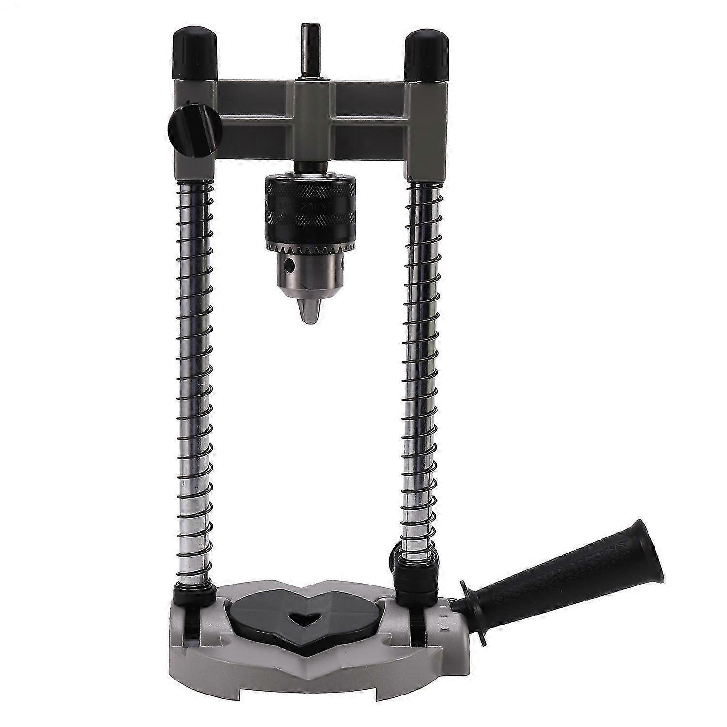 1 Pcs Multifunctional Drill Stand Adjustable 45-90 Angle Drill Guide Attachment, with Chuck Drill