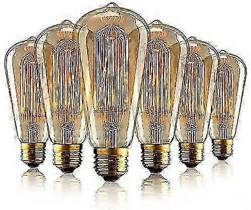 Dimmable Edison Led Bulb, 4w E27 Vintage Led Filament Light 6 Buc