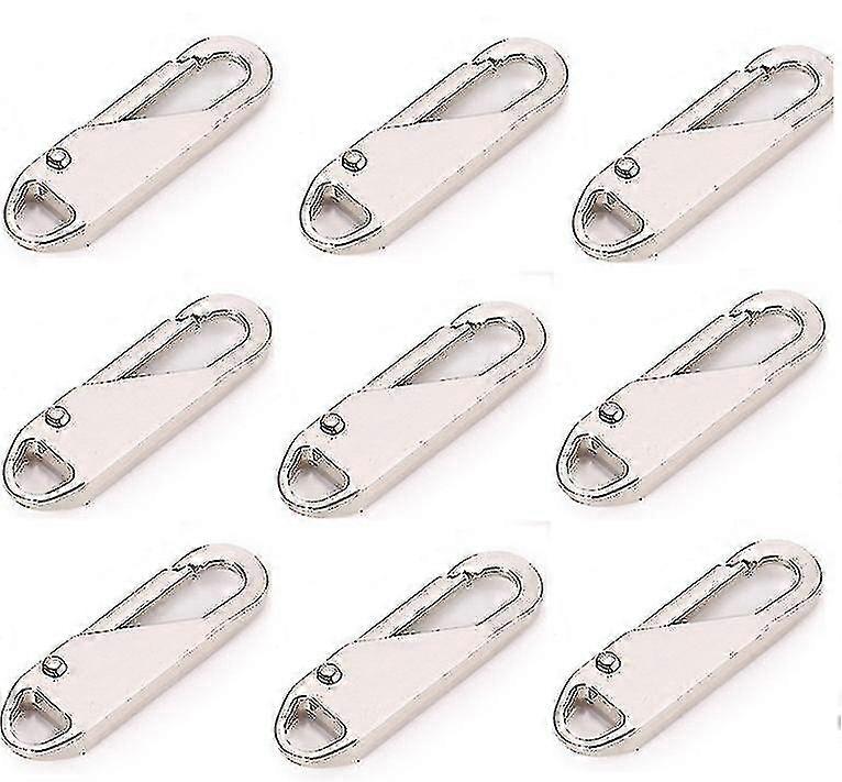 Zipper Pull Replacement 12pcs Metal Zipper Pull Tabs Detachable Zipper Repair Kit