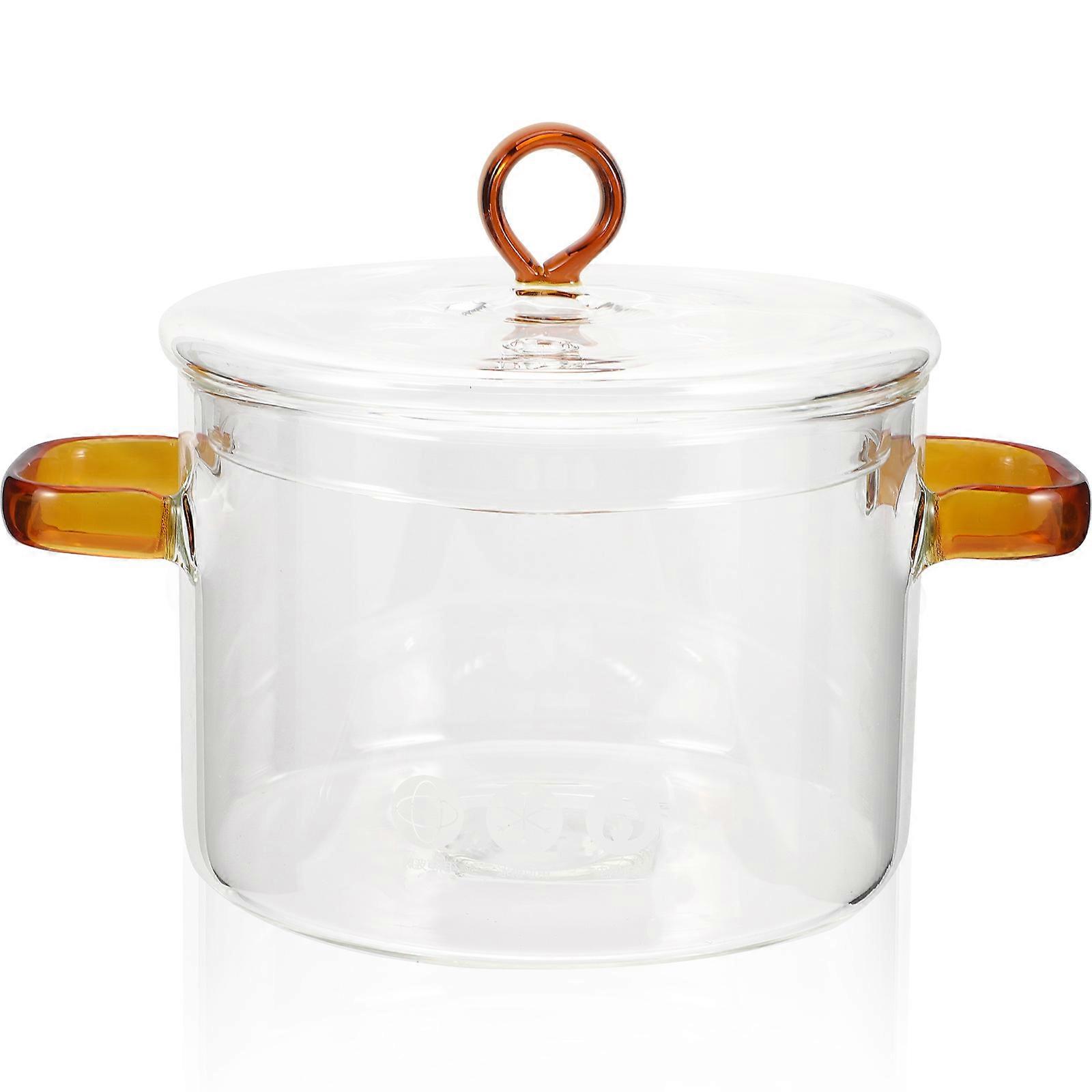 주방 유리 스튜 냄비 주방 조리기구 수프 요리 냄비 뚜껑 홈 스튜 냄비