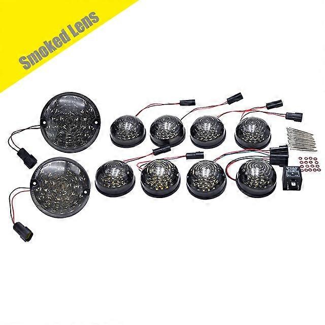 10pcs Clear Lens Turn Signal Rear Fog Reversing Light Defender Complete LED Lamp Upgrade Kit For Land Rover Defender 1990-2016