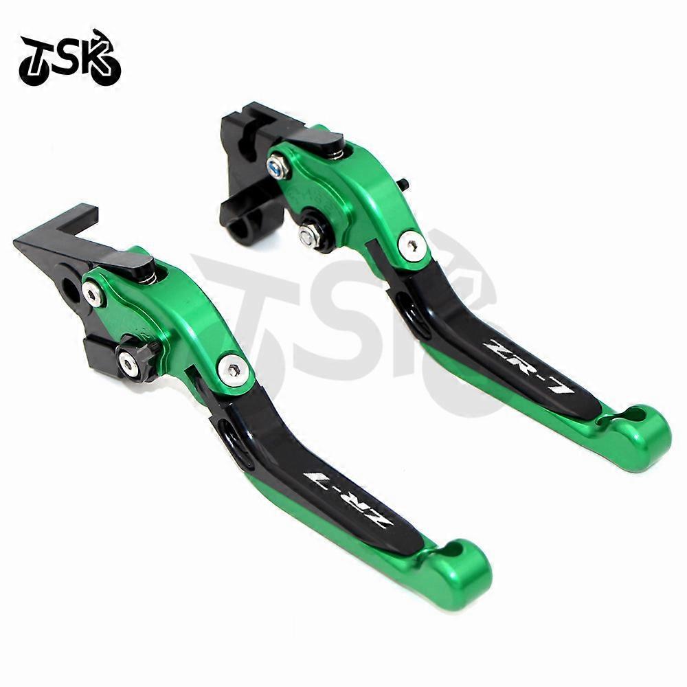 CNC Brems- & Kupplungshebel Für Kawasaki ZR-7 / S (1999-2003) – Faltbar, Grün & Titan