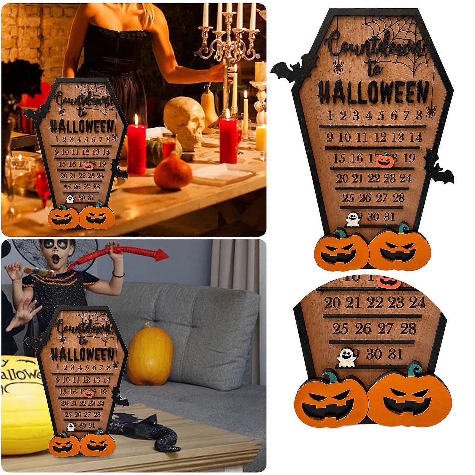 DIY Moving Wooden Block/Number, Halloween Advent Countdown Calendar