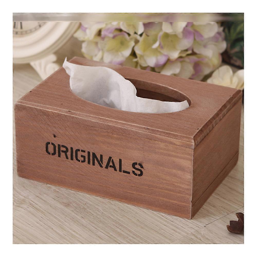 Creative Wood Tissue Box Rectangle Serviette Box Toilette Hôtel