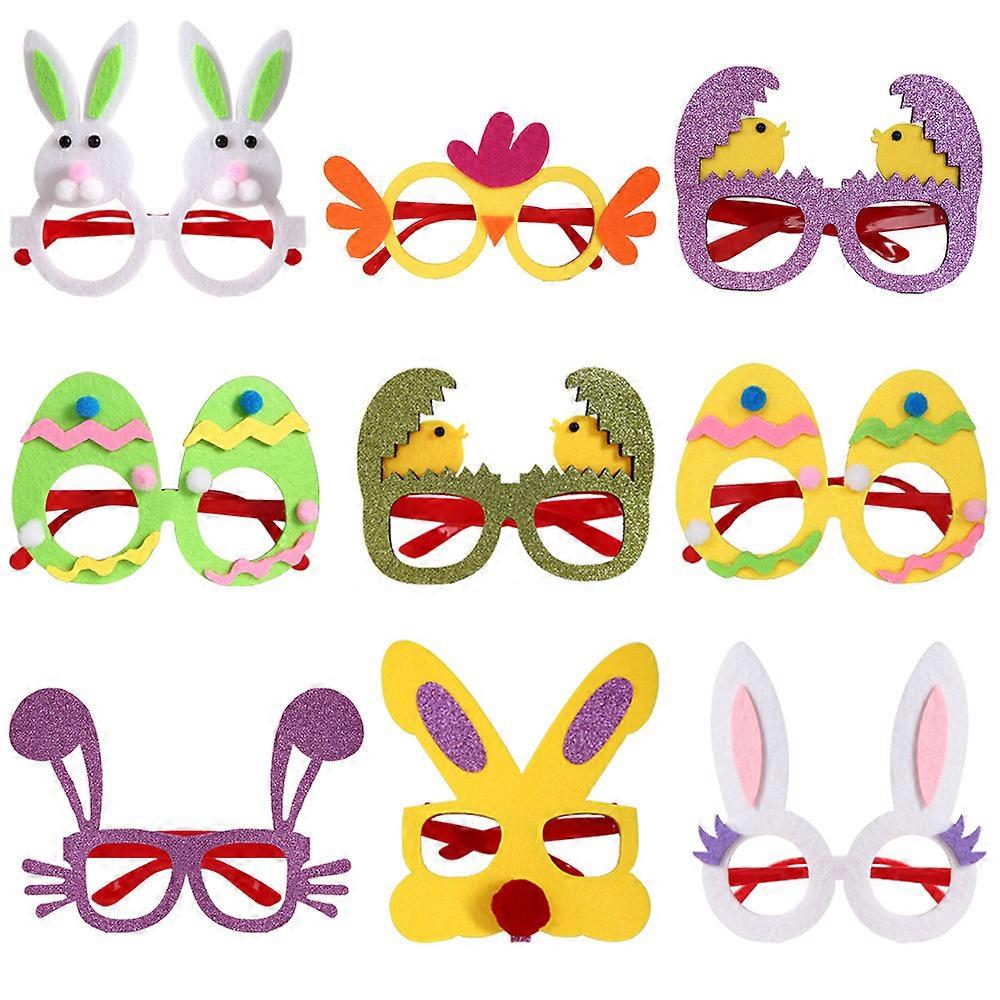 9Pcs Easter Glasses Kids Party Glasses Prop