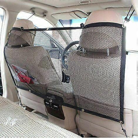 Pet car net portable protective car net dog and cat separation net with hook and loop rope universal car separation net 115cm62cm