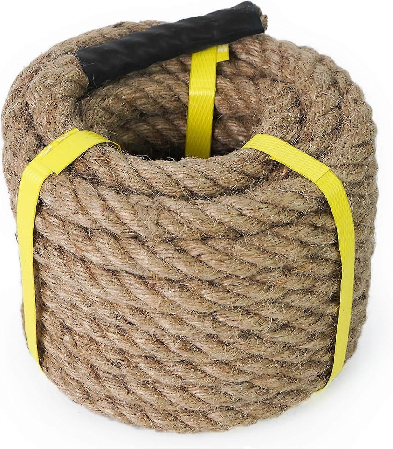 Heavy duty twisted twine for crafts nautical, cat scratching posts, chandeliers, climbing, hammocks (25mm/15m)