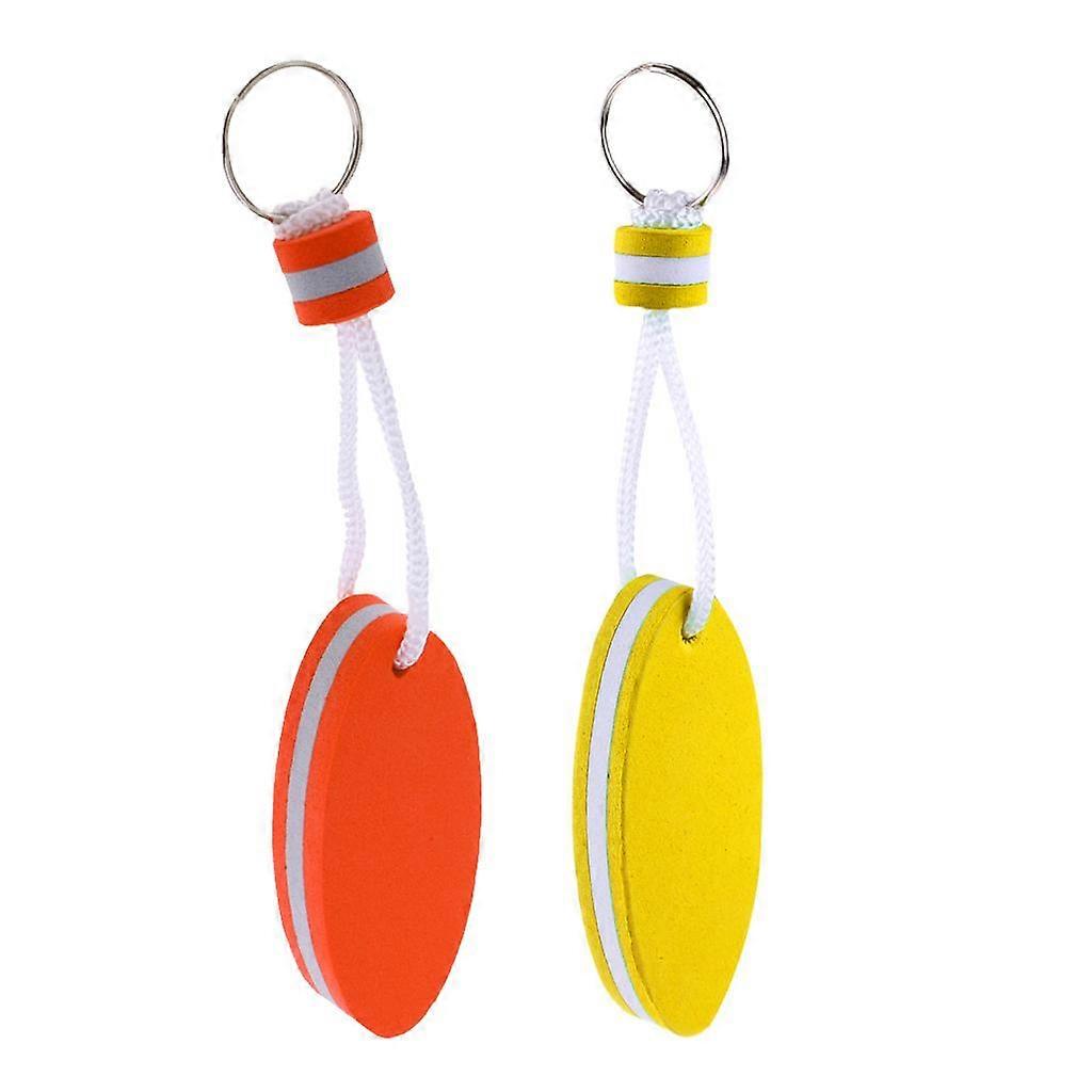2x Oval EVA Floating Key Keychain Boat Kayak Canoeing Rafting 80x35mm