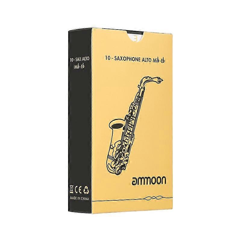 10 PCS Box Alto Saxophone Reeds Sax Traditional Reeds Strength 1.5 2.5 3.0 with Independent Protective Case for Beginner