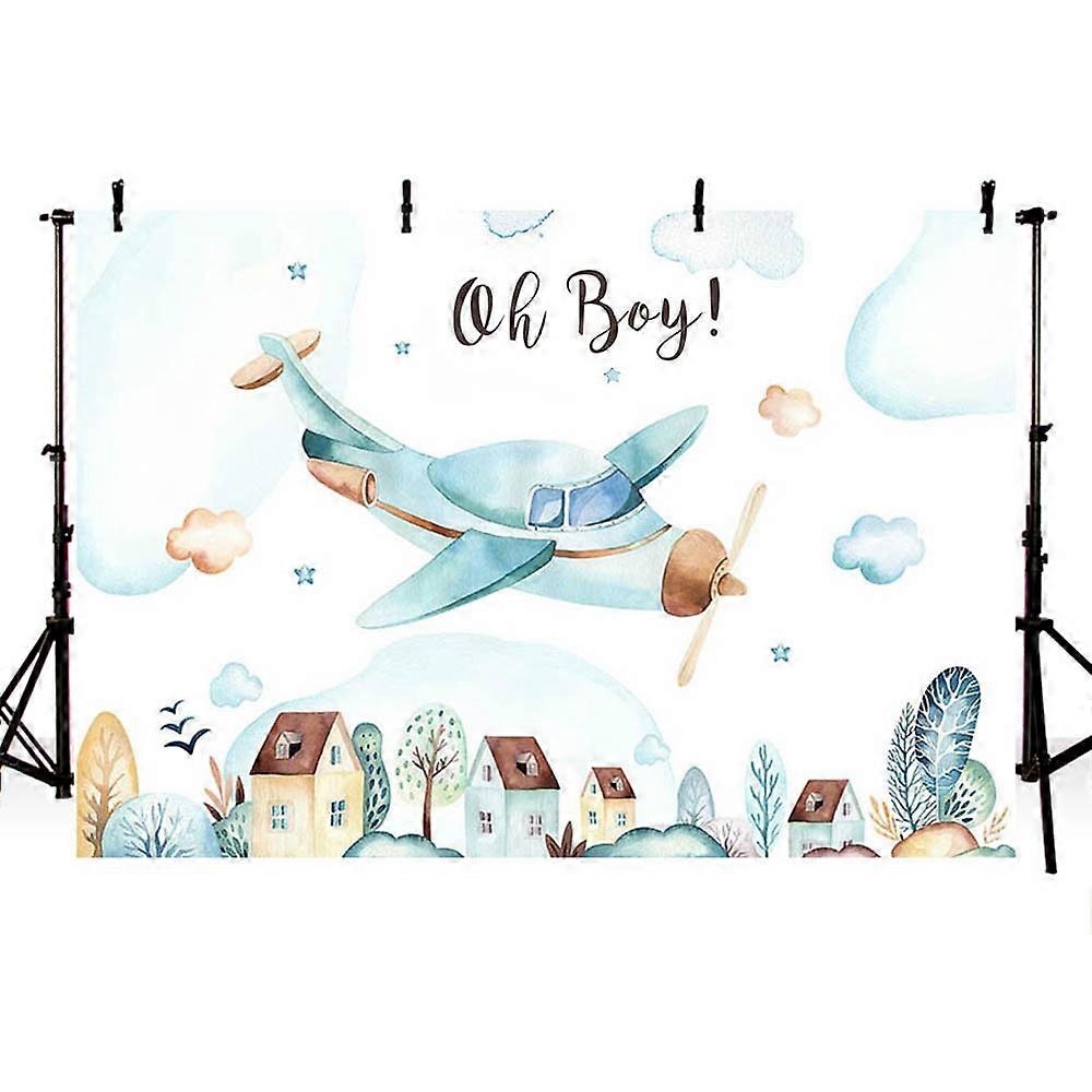Aircraft Theme Birthday Background Cloth 150x100cm