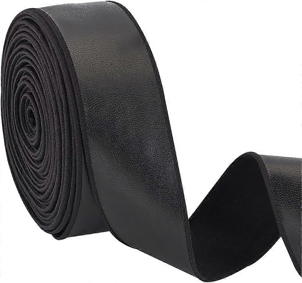 10 Yards Flat Imitation Leather Cord for Garment Accessories Black 38mm