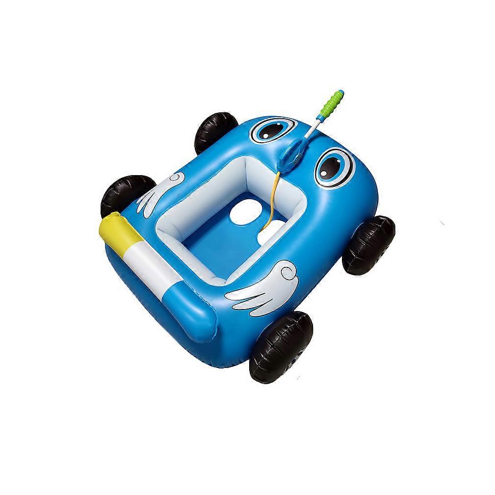 Blue Bumper Car Pool Float Kids Inflatable Swimming Ring with Seat