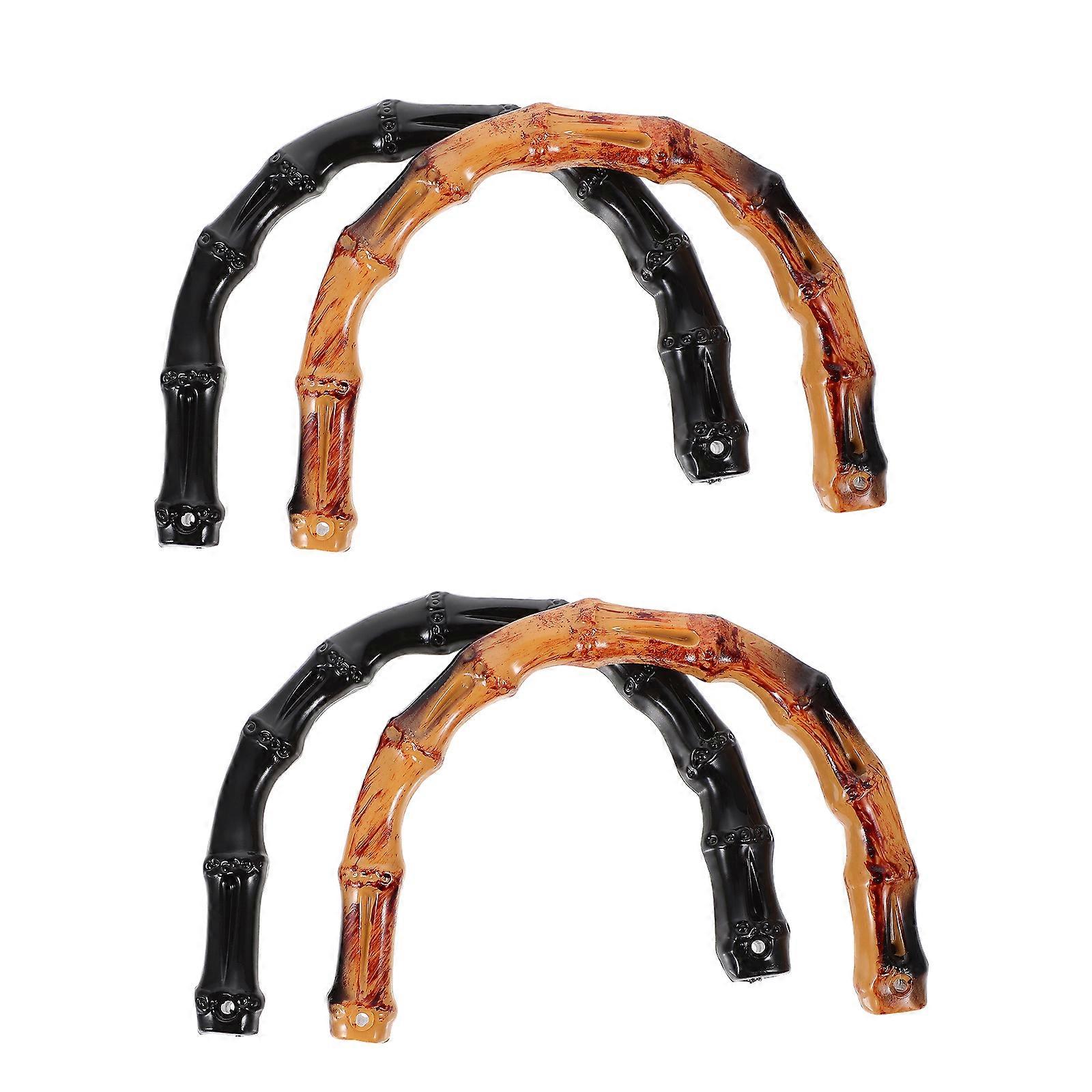 4pcs Artificial Plastic Bamboo Handle Unique Fresh Bag Accessories Handles
