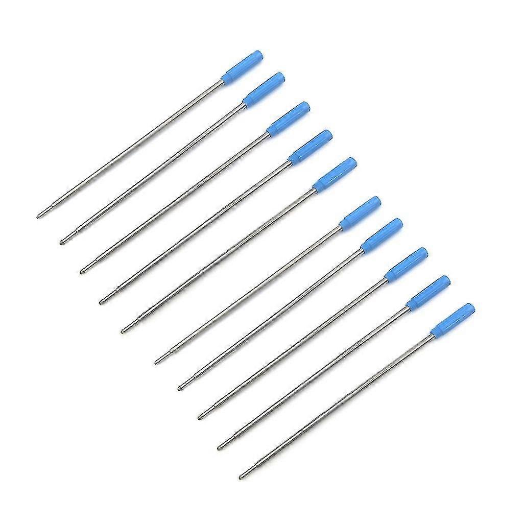 10pcs Replacement Ballpoint Pen Refills - Blue Black (115mm) Banmo