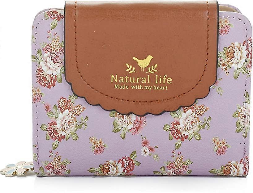 Women's Wallet Double Sided with Floral Pattern