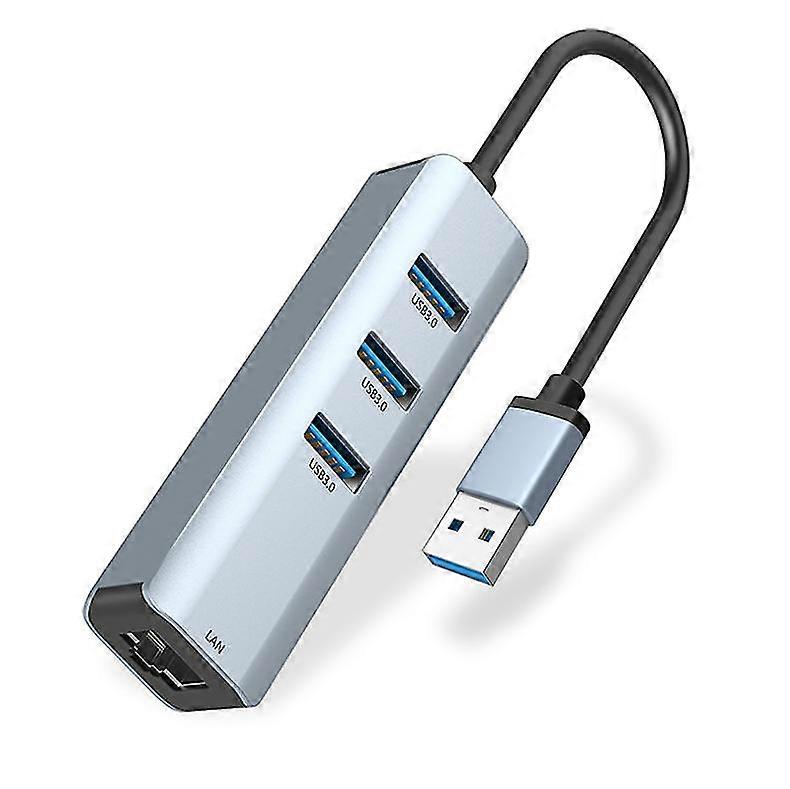 Usb 3.0 Hub - فاصل محول إيثرنت من الألومنيوم مع شبكة Rj4 5 جيجابت