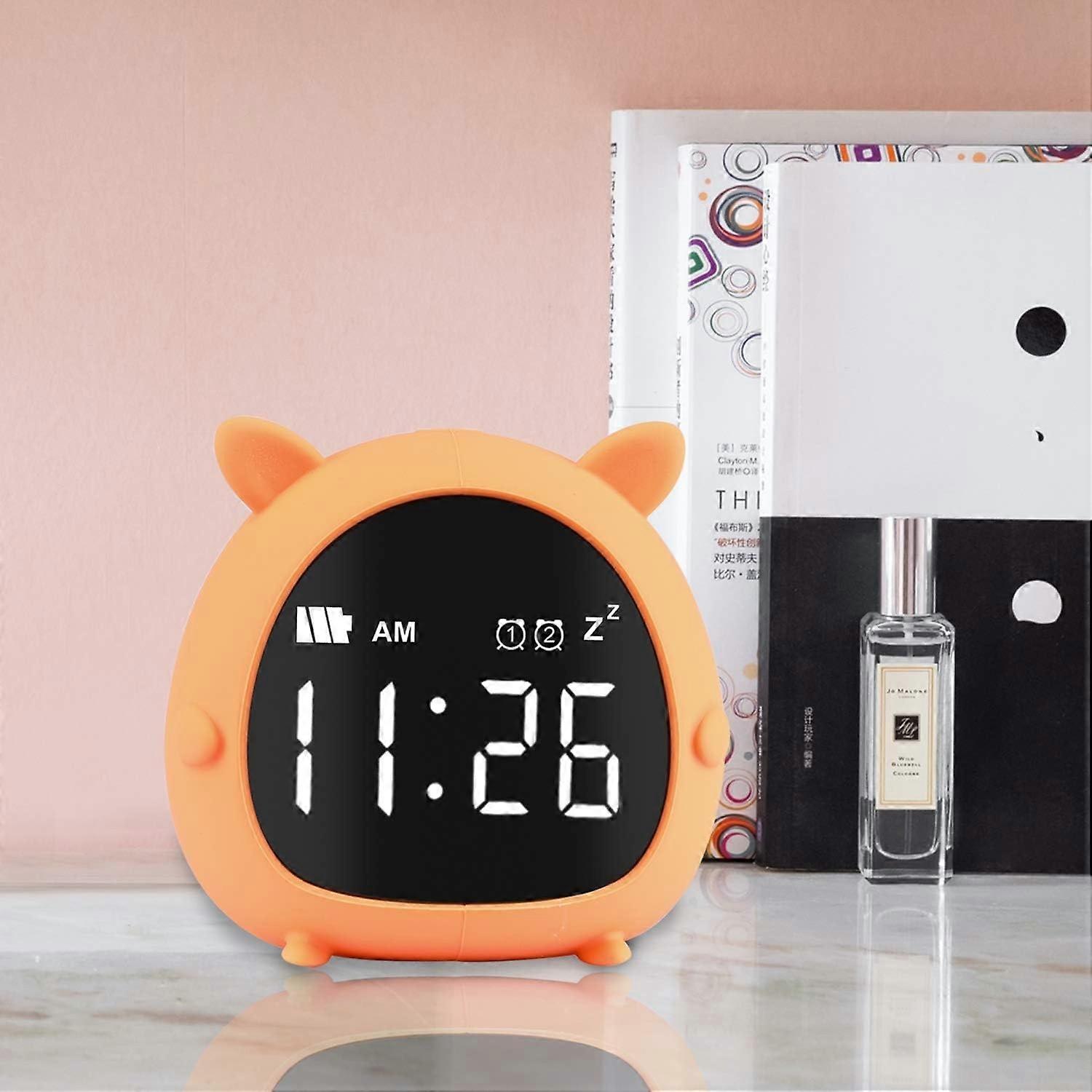Alarm Clock Children Digital, Girls Boys LED Digital Alarm Clock Kids Alarm Clock Without Ticking, Countdown Snooze Travel Alarm Clock Loud Alarm Cloc