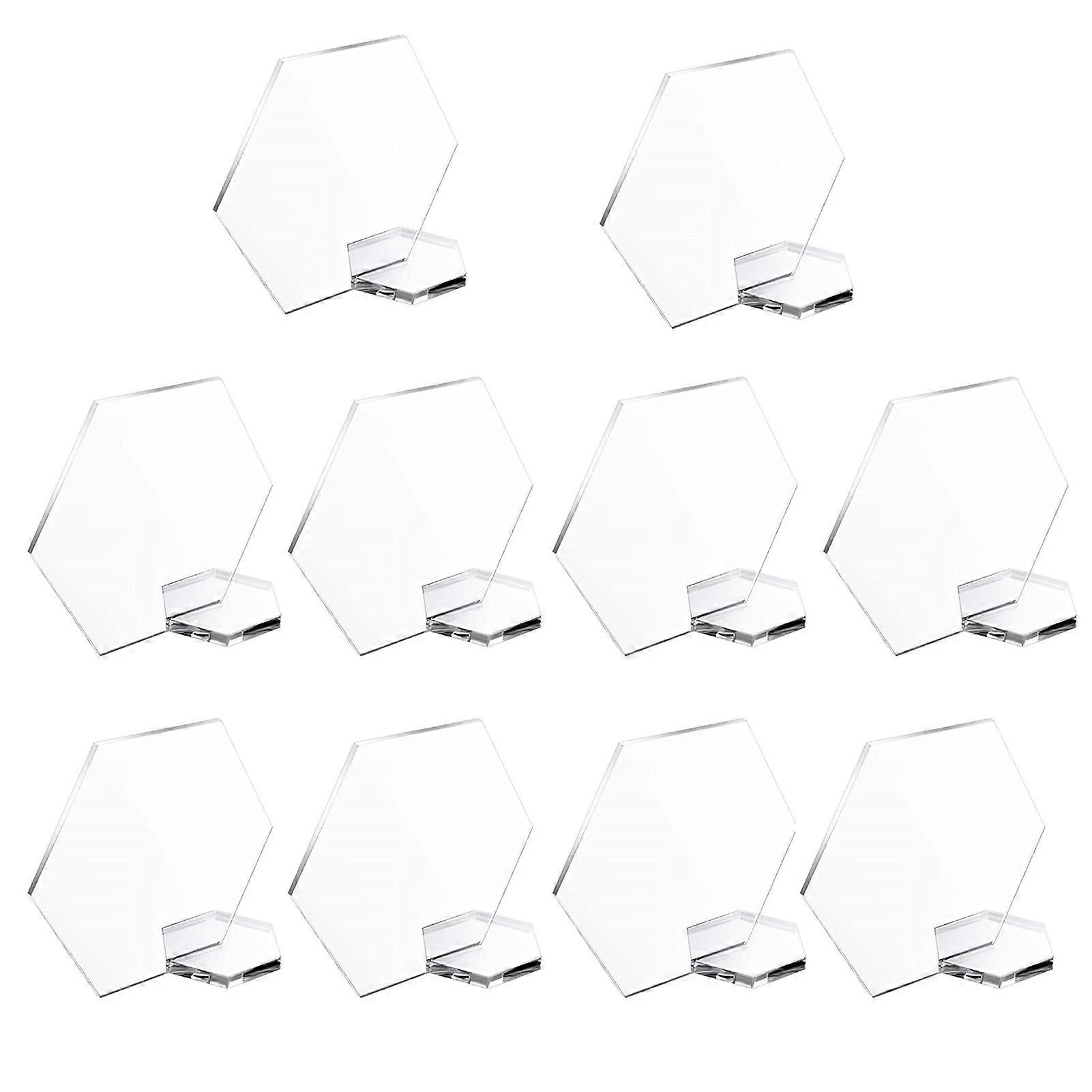 MengXi 10Set Carte de Rangement Multi-usage Anti-déformation Acrylique À Fond Plat Numéro de Siège avec Support Décor de Mariage