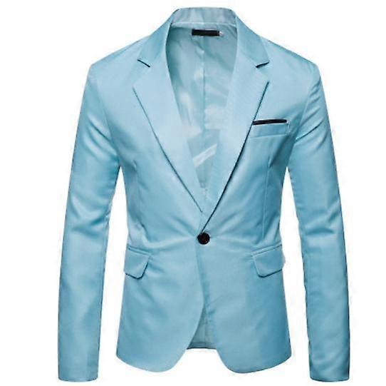 Mens Casual Suit Jackets Slim Fit Blazer One Button Suits Coat