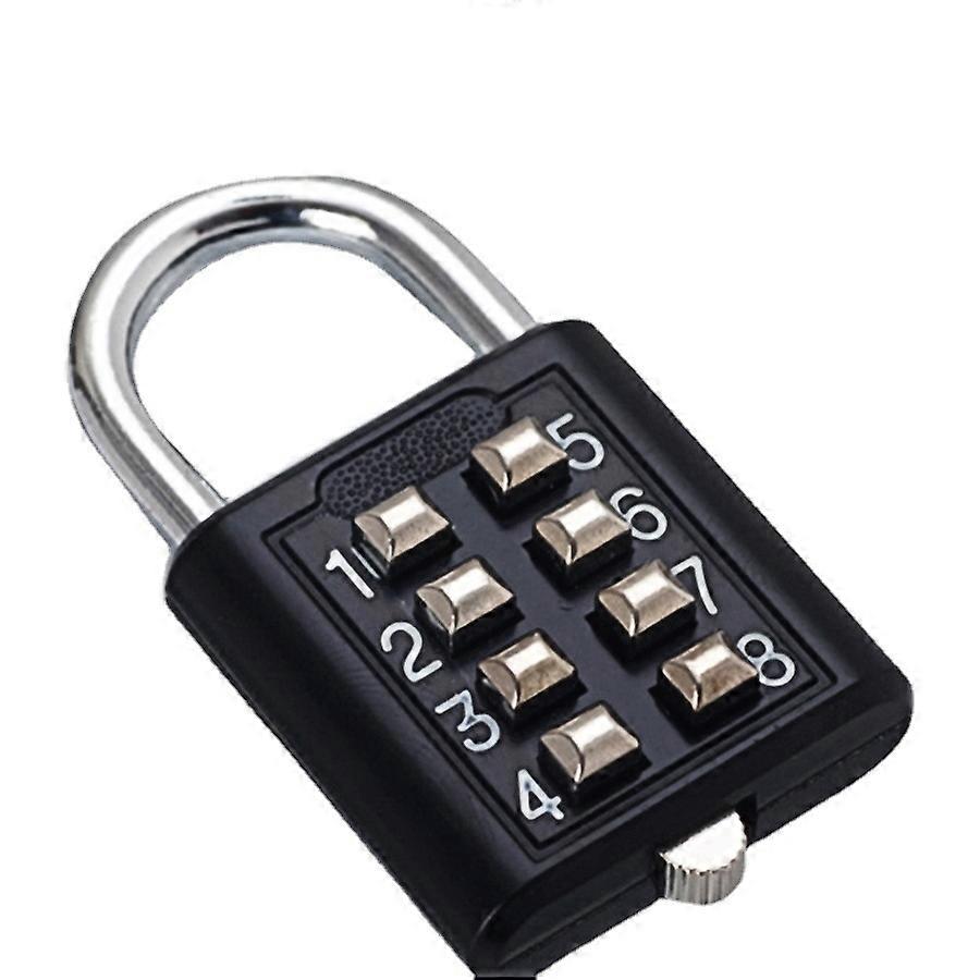 8 Digits Password Code Combination Padlock Zinc Alloy Suitcase For Luggage Travel Code Smart Lock Code Keyed Anti-thieft Lock Betterlifefg
