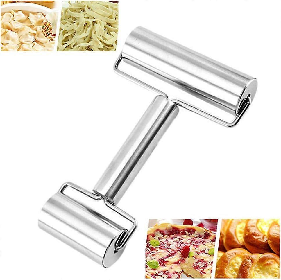 Rust-Proof Double Rolling Pin - Nonstick Bakery Dough Roller Tool