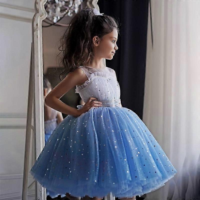 Jenter Gradient Gasbind Tutu Elegent Beading Jenter Prinsesse Kjoler Fest Custumes