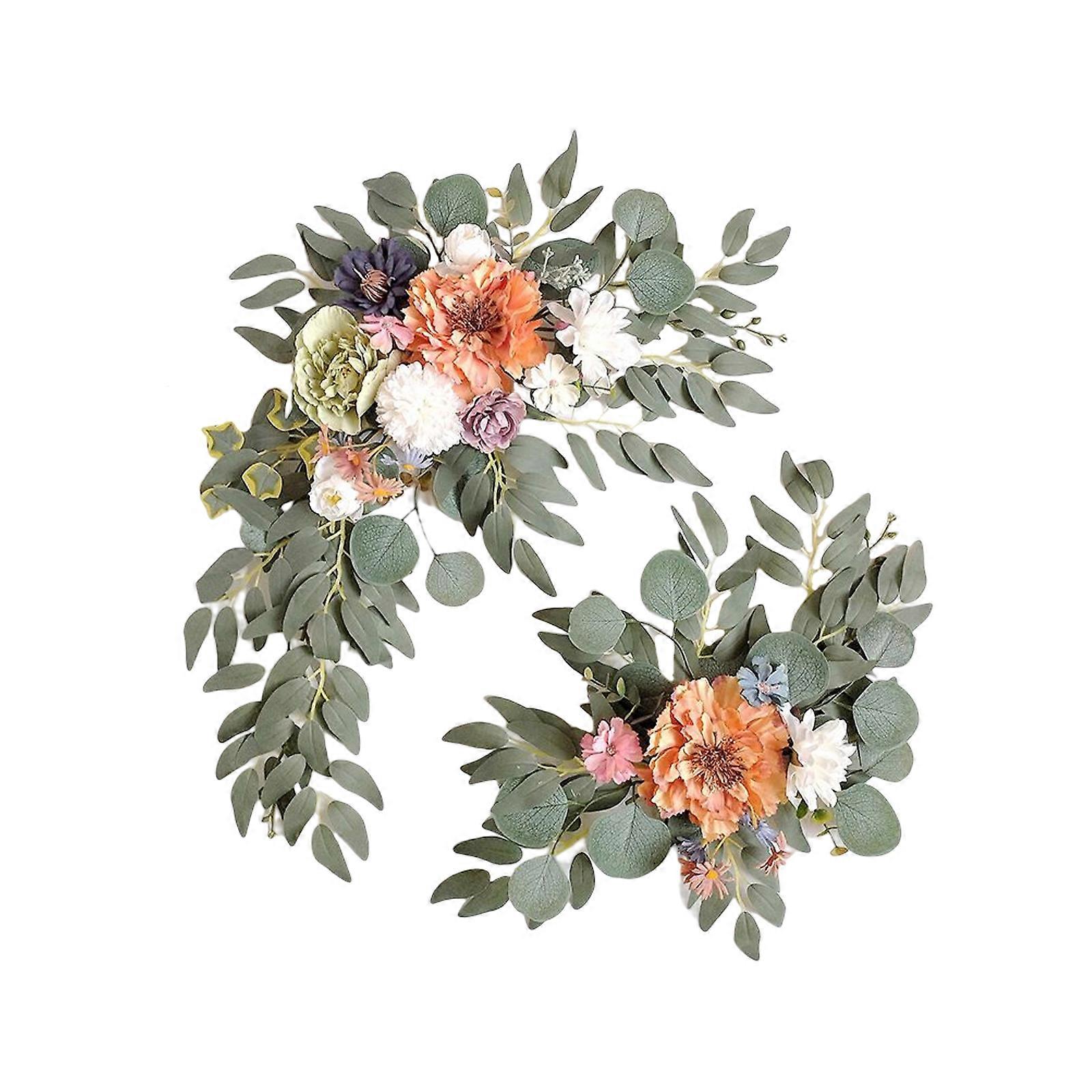 Kunstmatige bruiloft boog bloemen tuin decor creatieve 2 stuks zijden doek multicolor